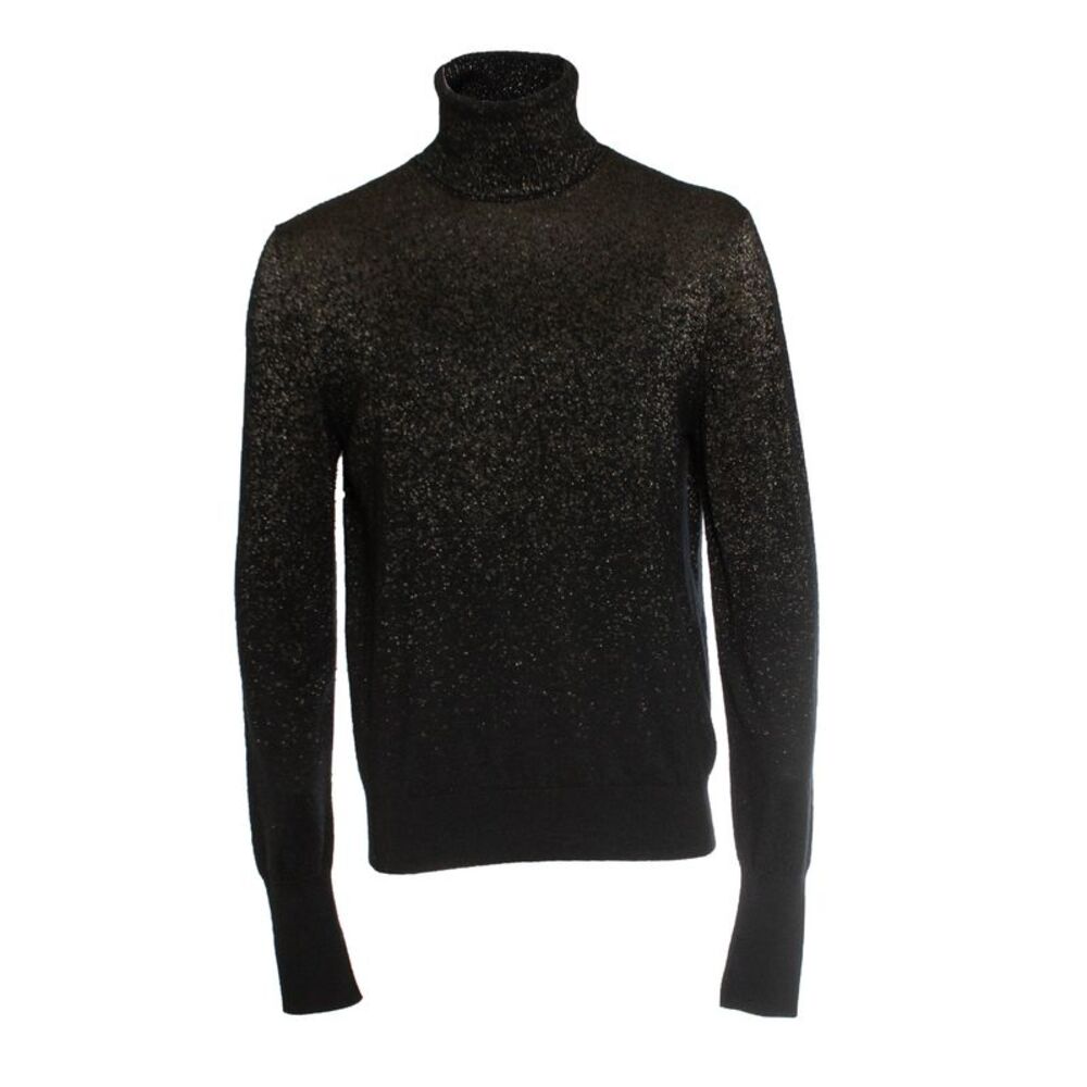 Alexander McQueen, Black turtleneck with gold lurex